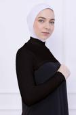 Loggia Balıkçı Yaka Boyunluklu Kolluk Acı Kahve - Likralı Dik Yakalı Kadın Body Tesettür Crop Bolero