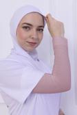 Loggia Likralı Penye Kolluk Pudra - Pratik Kadın Tesettür Düz Namaz Kolluğu 1 Çift 40Cm Viskon Hijab