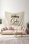 Moud'S Kişiye Özel Doğum Günü Duvar Halısı, Happy Birthday Duvar Örtüsü, Doğum Günü Arka Fon