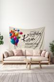 Moud'S Kişiye Özel Doğum Günü Duvar Halısı, Happy Birthday Duvar Örtüsü, Doğum Günü Arka Fon