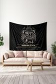Moud'S Kişiye Özel Doğum Günü Duvar Halısı, Happy Birthday Duvar Örtüsü, Doğum Günü Arka Fon