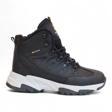 2225-Jamper Anatomik Kaydırmaz Tabanlı Soft Shell Outdoor Trekking Erkek Fermuarlı Spor Bot - NKT02225-siyah-gri-44