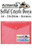 A4 Çıtçıtlı Dosya Şeffaf Renkli Zarf Dosya 1 Adet Çıt Çıtlı Dosya Su Geçirmez 100 Yaprak Kapasite