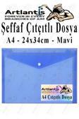 A4 Çıtçıtlı Dosya Şeffaf Renkli Zarf Dosya 1 Adet Çıt Çıtlı Dosya Su Geçirmez 100 Yaprak Kapasite