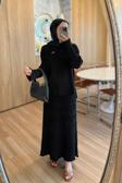Lady Etekli Merserize Takım - Siyah