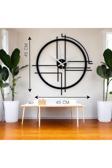 Create Handle 45 Cm Siyah Çelik Duvar Saati – Sessiz Quartz Mekanizma, Paslanmaz Ve Dayanıklı Tasarım