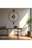 Create Handle Minimalist Siyah Ahşap Duvar Saati – 49X38Cm Sessiz Quartz Mekanizma