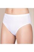 Berrak Kadın Beyaz  Ribana Biyeli Bikini Külot 2064 6'Lı Paket