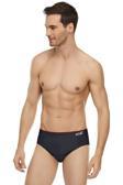 Tutku Erkek Siyah Likralı Pamuklu Kemerli Spor Slip Külot 3'Lü Paket Elt13513