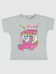 Civil Girls Anime Çilek Baskılı  2-5 Yaş Tişört - Gri2-3 Yaş