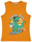 Civil Boys Surfer Dino Baskılı 2-5 Yaş Tişört - Turuncu2-3 Yaş