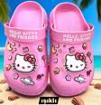 Hello Kitty Kız Çocuk Kaymaz Taban Işıklı Pembe Terlik Havuz Plaj Sandaleti