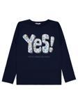 Civil Girls Yes Baskılı 10-13 Yaş Sweatshirt - Lacivert12-13 Yaş
