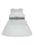 Civil Girls Gümüş Tokalı 2-5 Yaş Abiye - Ekru3-4 Yaş