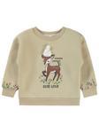 Civil Girls Geyik Baskılı 2-5 Yaş Sweatshirt - Bej2-3 Yaş