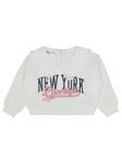 Civil Girls NewYork Baskılı 2-5 Yaş Sweatshirt - Ekru4-5 Yaş