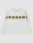 Civil Girls Etnik Desenli 10-13 Yaş Sweatshirt - Ekru11-12 Yaş