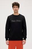 Snow Si̇yah Crewneck Erkek Baskılı Sweatshirt