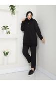 Kapşonlu 3 İplik Büyük Beden Tesettür Sweatshirt