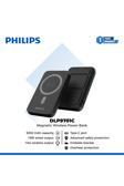 Philips Magsafe Kablosuz Powerbank,5000 Mah,Stand Özellikli,Usb-C Ve Usb-A Çıkışlı,Hızlı Şarj,Li-Po,Dlp9701C