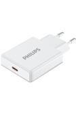 Philips Type-C Hızlı Şarj Adaptörü,33W Powerdelivery 3.0 + Quickcharge 3.0,Akım Korumalı,Slim Şarj,Dlp4311C