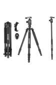 Coverzone Zomeı Z818C Profesyonel Taşınabilir Karbon Fiber Dijital Kamera Ve Kamera Tripod Monopod Stant