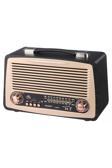 Coverzone Büyük Boy Retro Radyo Taşınabilir Bluetooth Speaker Ve Hoparlör Klasik Antika Tarzı 3299Bt