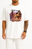 Oversize Red Sonja Conan The Barbarian Göğüs Tasarımlı Unisex T-Shirt