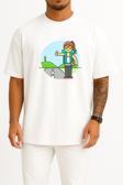Oversize Otostop Gezgin Kadın - Traveller Göğüs Tasarımlı Unisex T-Shirt