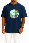 Oversize Otostop Gezgin Kadın - Traveller Göğüs Tasarımlı Unisex T-Shirt