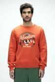 Adventure Tarçın Crewneck Erkek Baskılı Sweatshirt