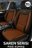 Mini Cooper (Klasik) 1959–2000 Saren Serisi Oto Koltuk Kılıfı 5’li Set – Airbag & Kolçak Uyumlu, 3 Katman, Pike+Lakost+Deri