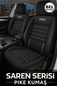 Mini Cooper (Klasik) 1959–2000 Saren Serisi Oto Koltuk Kılıfı 5’li Set – Airbag & Kolçak Uyumlu, 3 Katman, Pike+Lakost+Deri