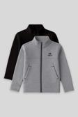 Standart Fit 2li Paket Siyah-Gri Melanj Erkek Çocuk Sweatshirt - 11245