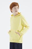 Sarı Kapüşonlu Basic Erkek Çocuk Sweatshirt - 11181