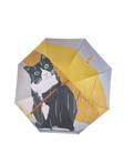 Kedi Desenli Şemsiye Rüzgara Dayanıklı Çanta Boy Bayan Şemsiyesi
