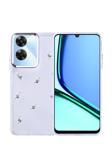 Coverzone Realme Note 60 Uyumlu Kılıf Airbag Köşeli Şeffaf Baskılı Z-Kutup