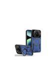 Coverzone Xiaomi Redmi Note 14 Pro 5G Uyumlu Kılıf Joy Joy Standlı Lens Korumalı 360 Yüzük Aparatı
