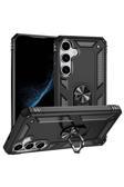 Coverzone Samsung Galaxy S24 Uyumlu Kılıf Z-Vega Shockproof Standlı Yüzük Tutuculu Mega Case Kapak