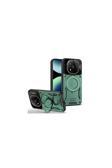 Coverzone Xiaomi Redmi Note 14 Pro 5G Uyumlu Kılıf Joy Joy Standlı Lens Korumalı 360 Yüzük Aparatı