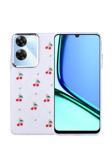 Coverzone Realme Note 60 Uyumlu Kılıf Airbag Köşeli Şeffaf Baskılı Z-Kutup