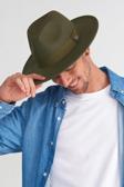 Külah Erkek Ayarlanabilir Haki Fedora Şapka