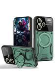 Coverzone Xiaomi Redmi Note 13 Pro Plus Uyumlu Kılıf Joy Joy Standlı Lens Korumalı 360 Yüzük Aparatı