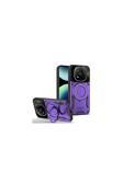 Coverzone Xiaomi Redmi Note 14 Pro 5G Uyumlu Kılıf Joy Joy Standlı Lens Korumalı 360 Yüzük Aparatı