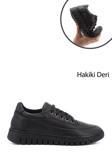 Kadın Siyah Bağcıklı Hakiki Deri Comfort Ayakkabı