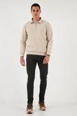 Buratti Streç Pamuklu Slim Fit Normal Bel Dar Paça Jeans Erkek Kot Pantolon 1115C24NAPOLI NEFTİ