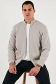 Buratti Pamuklu Relaxed Fit Dik Yaka Fermuarlı Erkek Hırka 5901075 TAŞ