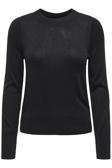 Only Onlsolita Taşlı Regular Fit Bisiklet Yaka Bayan Kazak 15336740 SİYAH