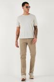 Buratti Pamuklu Comfort Fit Normal Bel Boru Paça Jeans Erkek Kot Pantolon 4412C19TEXAS BEJ