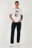 Buratti Pamuklu Comfort Fit Normal Bel Boru Paça Jeans Erkek Kot Pantolon 4412C19TEXAS LACİVERT